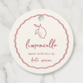 Dolce Vita Handgeschreven Limoncello Labels (Voorkant)