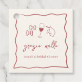 Dolce Vita Handgeschreven Vrijgezellenfeest Bedankjes Labels (Voorkant)