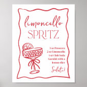 Dolce Vita Italiaans Limoncello Spritz Drink Teken Poster (Voorkant)