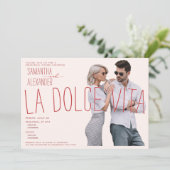 Dolce Vita Italiaanse bruiloft douche repetitie di Kaart (Staand voorkant)