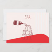 Dolce Vita Italiaanse bruiloft douche repetitie di Kaart (Achterkant)