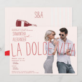 Dolce Vita Italiaanse bruiloft douche repetitie di Kaart (Voorkant / Achterkant)