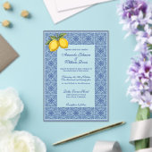 Dolce Vita - Italiaanse Tegels en citroenen bruilo Acryl Uitnodigingen (Insitu (Huwelijk))