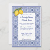 Dolce Vita - Italiaanse Tegels en citroenen bruilo Kaart (Voorkant)