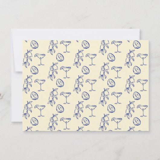 Dolce Vita Limoncello Butter Geel Bewaar de datum Save The Date (Achterkant)