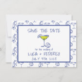 Dolce Vita Limoncello drink bruiloft Save the Date (Voorkant)