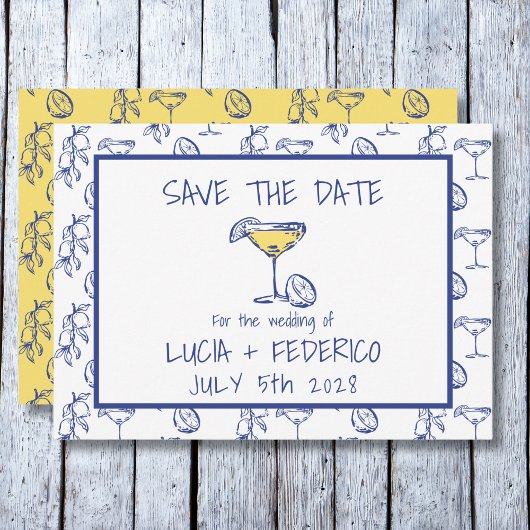 Dolce Vita Limoncello drink bruiloft Save the Date