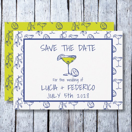 Dolce Vita Limoncello drink bruiloft Save the Date