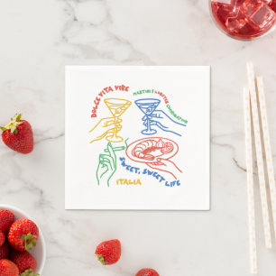 Dolce Vita Vibe – Martini & Zoet Italiaans Leven Servet