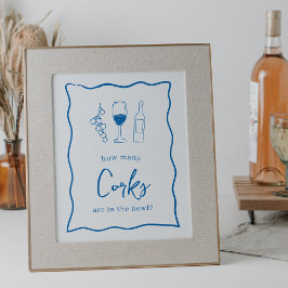 Dolce Vita Vrijgezellenfeest "Hoeveel kurken" teke Poster