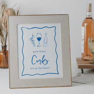 Dolce Vita Vrijgezellenfeest "Hoeveel kurken" teke Poster