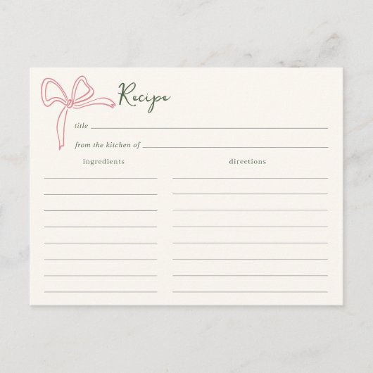 Dolce Vita Vrijgezellenfeest Recept Kaart (Voorkant)