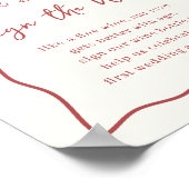 Dolce Vita Vrijgezellenfeest "Teken de wijn" Teken Poster (Hoek)