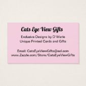 Dolce's Wagon - Visitekaartje - Kattenontwerp (Achterkant)