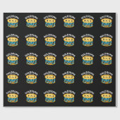 Doldrums Funny Sad Drummer Drum Pun Dark BG Cadeaupapier (Vlak)