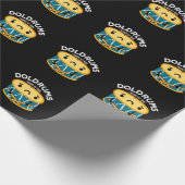 Doldrums Funny Sad Drummer Drum Pun Dark BG Cadeaupapier (Hoek)
