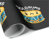 Doldrums Funny Sad Drummer Drum Pun Dark BG Cadeaupapier (Rol Hoek)