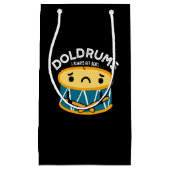 Doldrums Funny Sad Drummer Drum Pun Dark BG Klein Cadeauzakje (Voorkant)