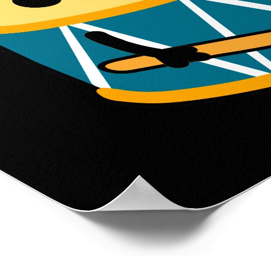 Doldrums Funny Sad Drummer Drum Pun Dark BG Poster (Hoek)