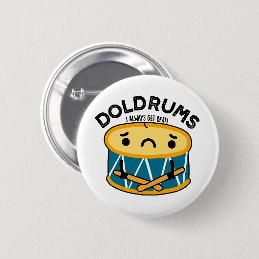 Doldrums Funny Sad Drummer Drum Pun Ronde Button 5,7 Cm (Voorkant /achterkant)