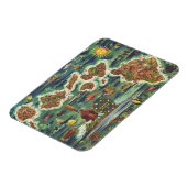 Dole 1950 Kaart van Hawaï Joseph Feher Olieverf Magneet (Linkerzijde)