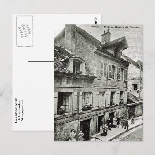 Dole; Maison Natale de Louis Pasteur  post Briefkaart (Voorkant / Achterkant)