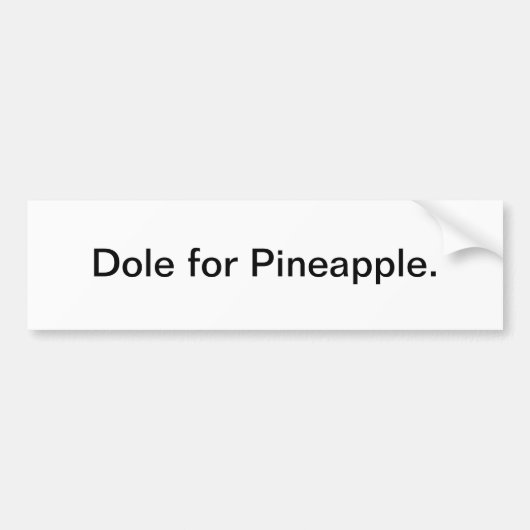 Dole voor ananas - bumpersticker (Voorkant)