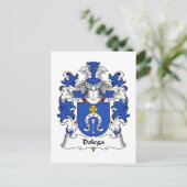Dolega Family Crest Briefkaart (Staand voorkant)