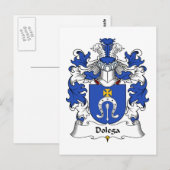 Dolega Family Crest Briefkaart (Voorkant / Achterkant)