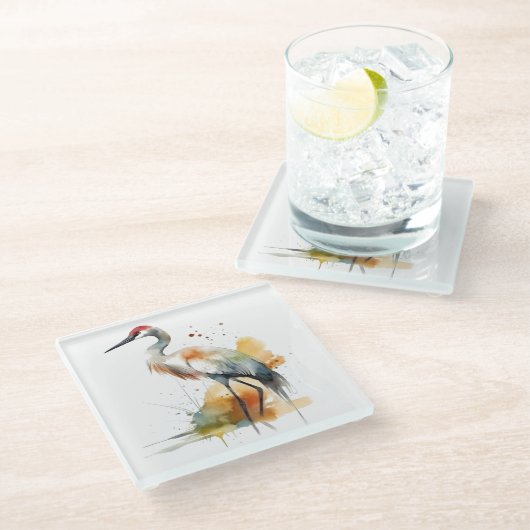 dolende kraan glazen onderzetter (Schuin)