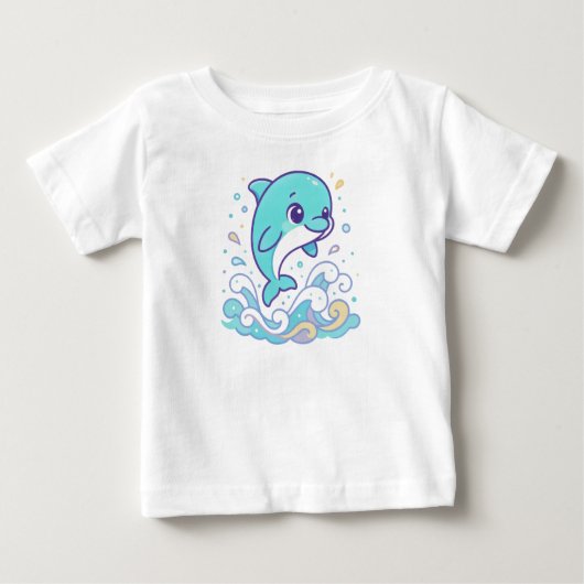 Dolfijn Aangepaste Bubbel Spetter Cute Oceaan Dier (Voorkant)
