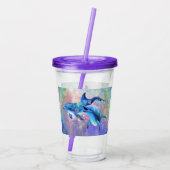 Dolfijn Acryl Tumbler Drinkbeker (Achterkant)