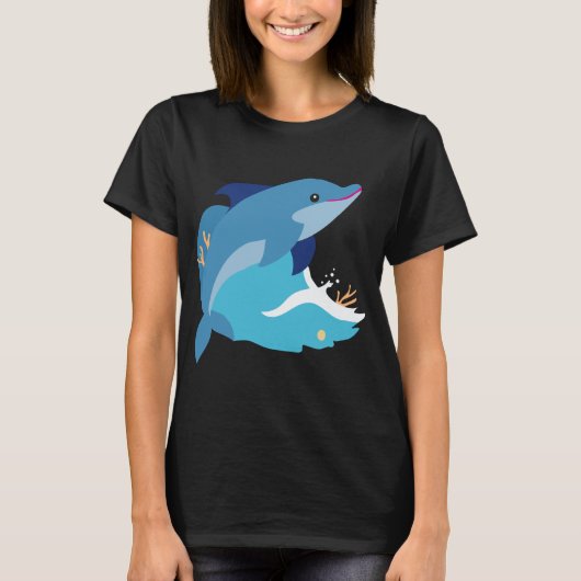 dolfijn afbeelding t-shirt (Voorkant)