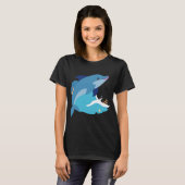 dolfijn afbeelding t-shirt (Voorkant volledig)