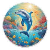 Dolfijn afspelen keramische knop (Voorkant)