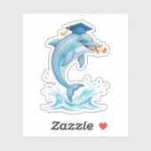 Dolfijn Afstuderen Sticker (Vel)