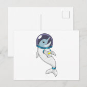 Dolfijn als astronaut in kostuum briefkaart (Voorkant / Achterkant)