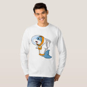 Dolfijn als astronaut met kostuum t-shirt (Voorkant volledig)