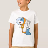 Dolfijn als astronaut met kostuum t-shirt (Voorkant)