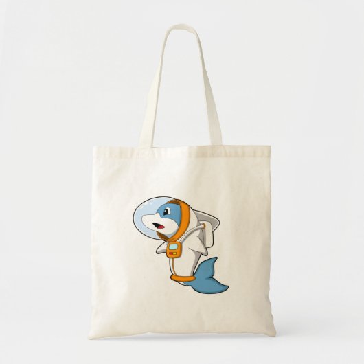 Dolfijn als astronaut met kostuum tote bag (Voorkant)