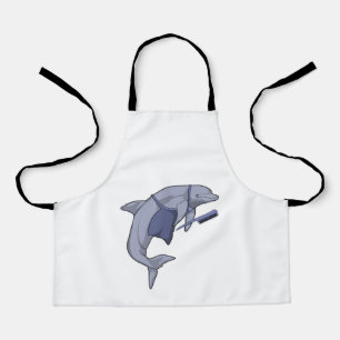 Dolfijn als hairdresser met Comb Schort