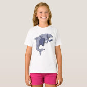 Dolfijn als hairdresser met Comb T-shirt (Voorkant volledig)