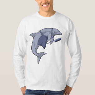 Dolfijn als hairdresser met Comb T-shirt