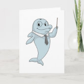 Dolfijn als leraar met aanwijsstok kaart (Voorkant)