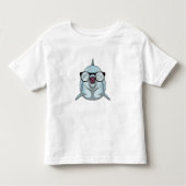 Dolfijn als Nerd met bril Kinder Shirts (Voorkant)