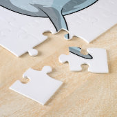 Dolfijn als Nerd met bril Legpuzzel (Zijkant)