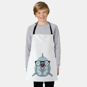 Dolfijn als Nerd met bril Schort (Gedragen)