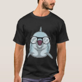 Dolfijn als Nerd met bril T-shirt (Voorkant)