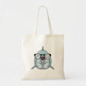 Dolfijn als Nerd met bril Tote Bag (Voorkant)