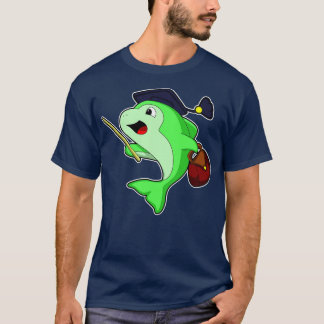 Dolfijn als Professor met Bag Pointer T-shirt